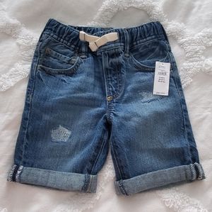 NWT Toddler Distressed Denim Pull-On Shorts - 4T